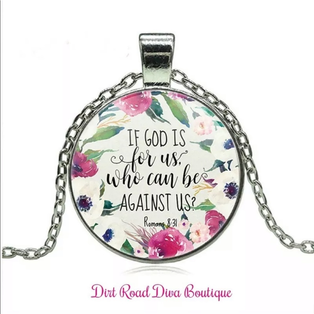 "If God Is for Us Who Can Be Against Us" Necklace